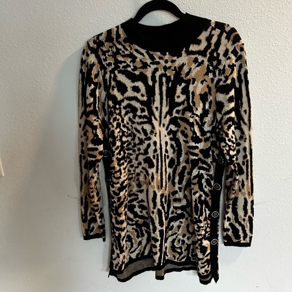 Chico's Dresses & Skirts - Chico’s Women’s Animal Print Long Sleeve Sweater Dress

Size 2 (12)